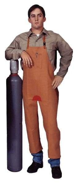 Stanco Safety Products - 24 x 48" Flame Resistant/Retardant & Welding Split Leg Apron - Cotton, 12 oz Material, Brown, 1 Pocket - All Tool & Supply