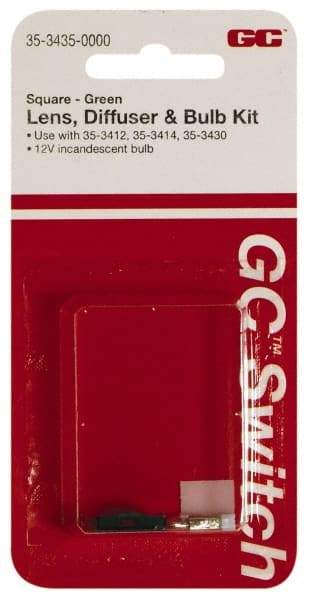 GC/Waldom - Pushbutton Switch Lens - Clear, Square Button - All Tool & Supply