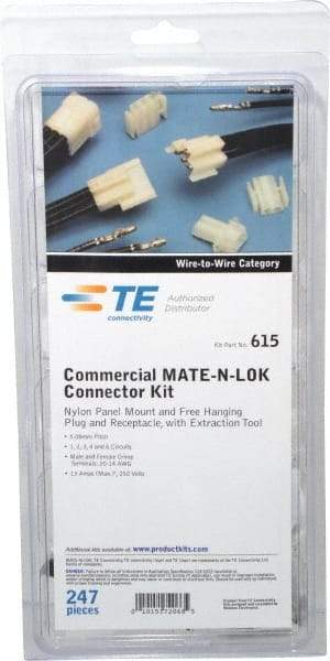 Tyco/Amp - 247 Piece, Wire Connector Kit - 20 to 14 AWG Compatible Wire Size - All Tool & Supply