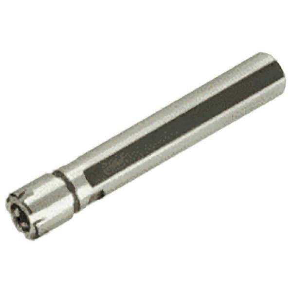 Iscar - 1mm to 13mm Capacity, 28mm Projection, Straight Shank, ER20 Collet Chuck - 128mm OAL, 25mm Shank Diam - Exact Industrial Supply