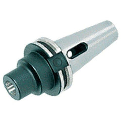 Iscar - CAT40 Outside Taper, 2MT Inside Taper, CAT to Morse Taper Adapter - 2-1/4" Projection, 1.26" Nose Diam, 0.0002" TIR - Exact Industrial Supply