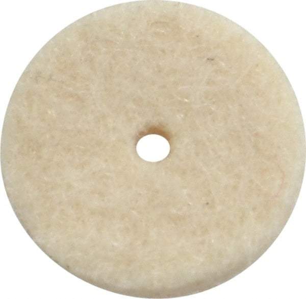 Made in USA - 1/2" Diam x 1/8" Thick Unmounted Buffing Wheel - Polishing Wheel, 1/64" Arbor Hole, Soft Density - All Tool & Supply