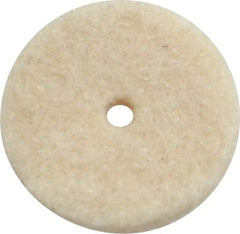 Made in USA - 1/2" Diam x 1/8" Thick Unmounted Buffing Wheel - Polishing Wheel, 1/64" Arbor Hole, Soft Density - All Tool & Supply