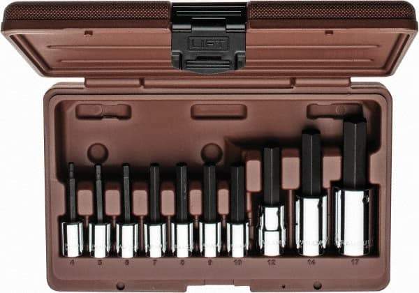 Paramount - 10 Piece 3/8 & 1/2" Drive Metric Hex Bit Socket Set - 4 to 17mm Hex - All Tool & Supply