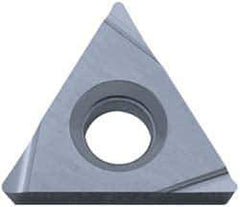 Kyocera - TPGH221 H Grade TN60 Cermet Turning Insert - TiCN/NbC Finish, 60° Triangle, 1/4" Inscr Circle, 1/8" Thick, 1/64" Corner Radius - All Tool & Supply