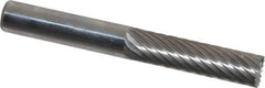 Atrax - 1/4" Cut Diam, 1/4" Shank Diam, Cylinder with End Cut Head Single Cut Burr - Carbide, End Cut End, 1" LOC, 2" OAL - All Tool & Supply