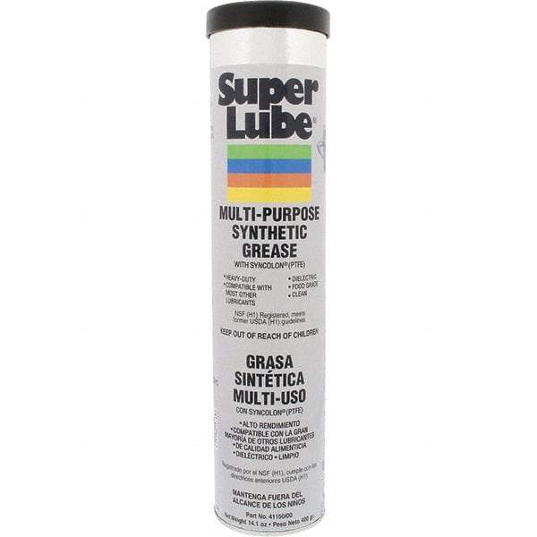 Synco Chemical - 14.1 oz Cartridge Synthetic General Purpose Grease - Translucent White, Food Grade, 450°F Max Temp, NLGIG 00, - All Tool & Supply