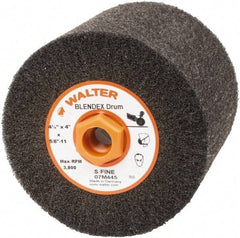 WALTER Surface Technologies - 4-1/2" Diam Aluminum Oxide Unmounted Flap Wheel - 5/8" Hole, 5/8-11 Thread, 4" Wide, Nonwoven, Very Fine Grade, 3,800 Max RPM - All Tool & Supply