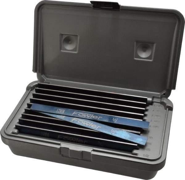 Fowler - 20 Piece, 6 Inch Long Alloy Steel Parallel Set - 1/2 to 1-5/8 Inch High, 1/32 to 1/32 Inch Thick, 50 RC Hardness, Sold as 10 Pair - All Tool & Supply