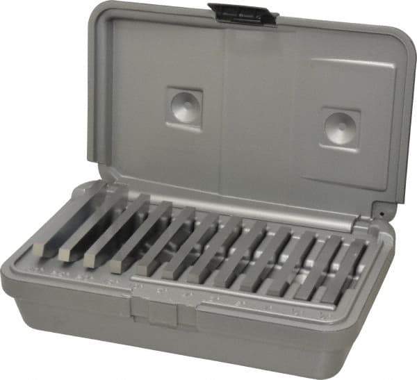 Fowler - 0.25 to 30°, 3 Inch Long, Steel, Angle Block Set - 0.25 Inch Thick, 30 Arc Seconds Accuracy, Includes Shop-Hardened and Molded Case, 12 Pieces - All Tool & Supply