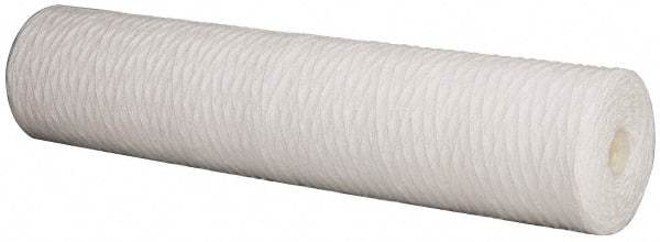 Pentair - 4-1/2" OD, 1µ, Polypropylene String-Wound Cartridge Filter - 20" Long, Reduces Sediments - All Tool & Supply