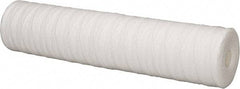 Pentair - 4-1/2" OD, 5µ, Polypropylene String-Wound Cartridge Filter - 20" Long, Reduces Sediments - All Tool & Supply