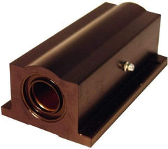 L.M76 - 1.0008" Inside Diam, Closed Twin Pillow Block Linear Bearing - 3-1/4" Overall Width - All Tool & Supply