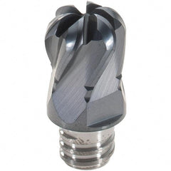 Iscar - MM ETR Grade IC908 Carbide End Milling Tip Insert - TiAlN Finish, 6 Flutes, 12mm Cutting Diam, 9mm Depth of Cut, 16.5mm Extension, 0.1575" Cnr Rad, 30° Helix - All Tool & Supply