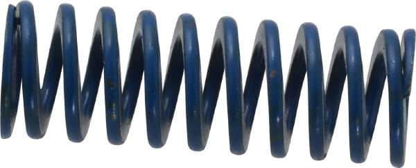 Associated Spring Raymond - 3/8" Hole Diam, 3/16" Rod Diam, 1" Free Length, Blue Die Spring - 30 Lb Max Deflection, 0.5" Max Deflection, Medium Duty, Chromium Alloy Steel - All Tool & Supply