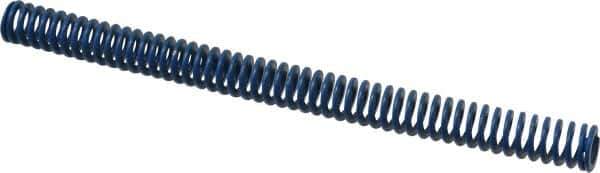 Associated Spring Raymond - 1/2" Hole Diam, 9/32" Rod Diam, 6-1/2" Free Length, Blue Die Spring - 45.5 Lb Max Deflection, 3.25" Max Deflection, Medium Duty, Chromium Alloy Steel - All Tool & Supply