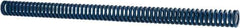 Associated Spring Raymond - 1/2" Hole Diam, 9/32" Rod Diam, 7-1/2" Free Length, Blue Die Spring - 45 Lb Max Deflection, 3.75" Max Deflection, Medium Duty, Chromium Alloy Steel - All Tool & Supply