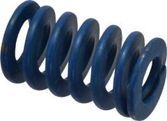 Associated Spring Raymond - 3/4" Hole Diam, 3/8" Rod Diam, 1-1/4" Free Length, Blue Die Spring - 160 Lb Max Deflection, 0.63" Max Deflection, Medium Duty, Chromium Alloy Steel - All Tool & Supply