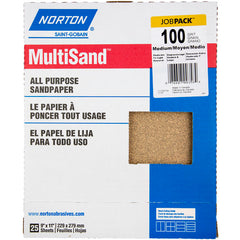 11″ × 9″ Multisand Paper Sheet 100 Grit Medium Aluminum Oxide - All Tool & Supply