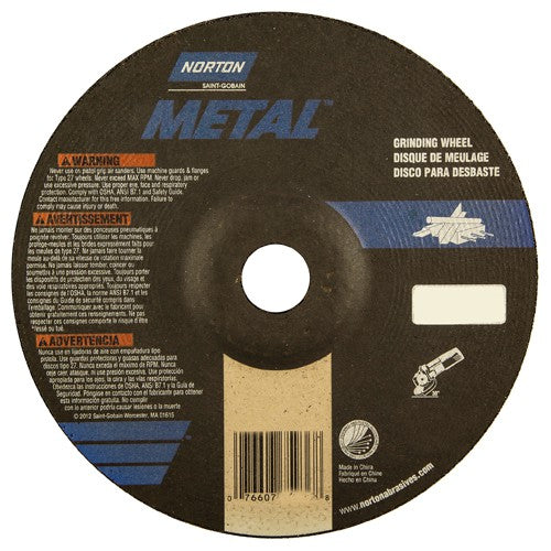 7″ × 1/4″ × 7/8″ Gemini Non-Woven Depressed Center Wheel Type 27 24 Grit Aluminum Oxide - All Tool & Supply