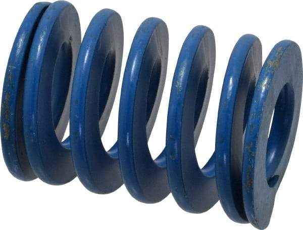 Associated Spring Raymond - 1-1/2" Hole Diam, 3/4" Rod Diam, 2" Free Length, Blue Die Spring - 530 Lb Max Deflection, 1" Max Deflection, Medium Duty, Chromium Alloy Steel - All Tool & Supply