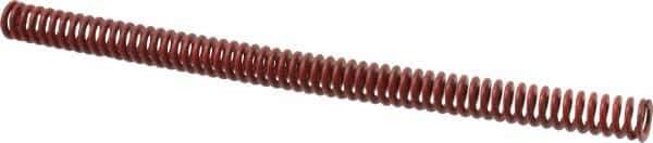 Associated Spring Raymond - 3/4" Hole Diam, 3/8" Rod Diam, 12" Free Length, Red Die Spring - 159.8 Lb Max Deflection, 4.44" Max Deflection, Medium Heavy Duty, Chromium Alloy Steel - All Tool & Supply