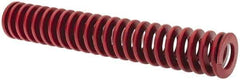 Associated Spring Raymond - 1" Hole Diam, 1/2" Rod Diam, 6" Free Length, Red Die Spring - 266.4 Lb Max Deflection, 2.22" Max Deflection, Medium Heavy Duty, Chromium Alloy Steel - All Tool & Supply