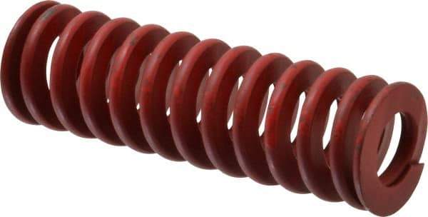 Associated Spring Raymond - 1-1/4" Hole Diam, 5/8" Rod Diam, 4" Free Length, Red Die Spring - 544.6 Lb Max Deflection, 1.48" Max Deflection, Medium Heavy Duty, Chromium Alloy Steel - All Tool & Supply