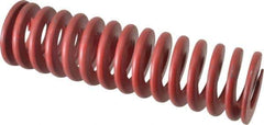 Associated Spring Raymond - 2" Hole Diam, 1" Rod Diam, 7" Free Length, Red Die Spring - 1036 Lb Max Deflection, 2.59" Max Deflection, Medium Heavy Duty, Chromium Alloy Steel - All Tool & Supply