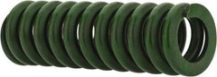 Associated Spring Raymond - 1/2" Hole Diam, 9/32" Rod Diam, 1-1/2" Free Length, Green Die Spring - 75 Lb Max Deflection, 0.38" Max Deflection, Extra Heavy Duty, Chromium Alloy Steel - All Tool & Supply