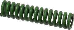 Associated Spring Raymond - 1/2" Hole Diam, 9/32" Rod Diam, 2" Free Length, Green Die Spring - 70 Lb Max Deflection, 0.5" Max Deflection, Extra Heavy Duty, Chromium Alloy Steel - All Tool & Supply