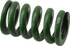 Associated Spring Raymond - 5/8" Hole Diam, 11/32" Rod Diam, 1" Free Length, Green Die Spring - 157.5 Lb Max Deflection, 0.25" Max Deflection, Extra Heavy Duty, Chromium Alloy Steel - All Tool & Supply