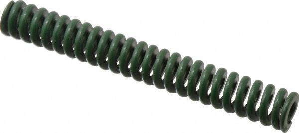 Associated Spring Raymond - 3/4" Hole Diam, 3/8" Rod Diam, 5-1/2" Free Length, Green Die Spring - 295.6 Lb Max Deflection, 1.38" Max Deflection, Extra Heavy Duty, Chromium Alloy Steel - All Tool & Supply