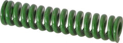 Associated Spring Raymond - 1" Hole Diam, 1/2" Rod Diam, 4-1/2" Free Length, Green Die Spring - 549 Lb Max Deflection, 1.13" Max Deflection, Extra Heavy Duty, Chromium Alloy Steel - All Tool & Supply