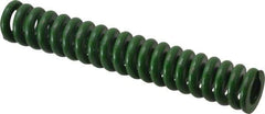 Associated Spring Raymond - 1" Hole Diam, 1/2" Rod Diam, 6" Free Length, Green Die Spring - 540 Lb Max Deflection, 1.5" Max Deflection, Extra Heavy Duty, Chromium Alloy Steel - All Tool & Supply