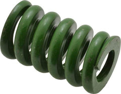 Associated Spring Raymond - 1-1/4" Hole Diam, 5/8" Rod Diam, 2" Free Length, Green Die Spring - 960 Lb Max Deflection, 0.5" Max Deflection, Extra Heavy Duty, Chromium Alloy Steel - All Tool & Supply