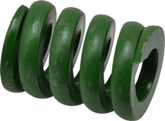 Associated Spring Raymond - 1-1/2" Hole Diam, 3/4" Rod Diam, 2" Free Length, Green Die Spring - 1880 Lb Max Deflection, 0.5" Max Deflection, Extra Heavy Duty, Chromium Alloy Steel - All Tool & Supply