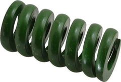 Associated Spring Raymond - 1-1/2" Hole Diam, 3/4" Rod Diam, 3" Free Length, Green Die Spring - 1734 Lb Max Deflection, 0.75" Max Deflection, Extra Heavy Duty, Chromium Alloy Steel - All Tool & Supply