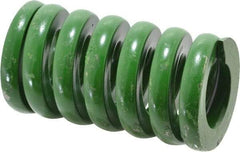 Associated Spring Raymond - 2" Hole Diam, 1" Rod Diam, 3-1/2" Free Length, Green Die Spring - 2226 Lb Max Deflection, 0.88" Max Deflection, Extra Heavy Duty, Chromium Alloy Steel - All Tool & Supply