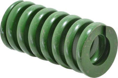 Associated Spring Raymond - 2" Hole Diam, 1" Rod Diam, 4" Free Length, Green Die Spring - 2200 Lb Max Deflection, 1" Max Deflection, Extra Heavy Duty, Chromium Alloy Steel - All Tool & Supply