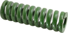 Associated Spring Raymond - 2" Hole Diam, 1" Rod Diam, 6" Free Length, Green Die Spring - 2124 Lb Max Deflection, 1.5" Max Deflection, Extra Heavy Duty, Chromium Alloy Steel - All Tool & Supply