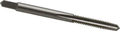 Hertel - #8-32 UNC 4 Flute Bright Finish High Speed Steel Straight Flute Standard Hand Tap - Taper, Right Hand Thread, 2-1/8" OAL, 3/4" Thread Length, H1 Limit, Oversize - All Tool & Supply