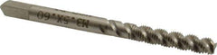 Hertel - M3.5x0.60 Metric Coarse, 3 Flute, 52° Helix, Bottoming Chamfer, Bright Finish, High Speed Steel Spiral Flute STI Tap - 2-1/8" OAL - Exact Industrial Supply