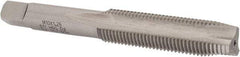 Hertel - M10x1.25 Metric Fine, D2, 3 Flutes, Plug Chamfer, Bright Finish, High Speed Steel Spiral Point STI Tap - 3-3/8" OAL - Exact Industrial Supply