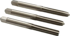 Hertel - 1/4-28 UNF, 4 Flute, Bottoming, Plug & Taper, Bright Finish, High Speed Steel Tap Set - 2-1/2" OAL, 2B/3B Class of Fit - All Tool & Supply