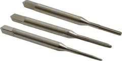 Hertel - #1-72 UNF, 2 Flute, Bottoming, Plug & Taper, Bright Finish, High Speed Steel Tap Set - 1-11/16" OAL, 2B/3B Class of Fit - All Tool & Supply