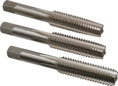 Hertel - 1/2-13 UNC, 4 Flute, Bottoming, Plug & Taper, Bright Finish, High Speed Steel Tap Set - 3-3/8" OAL, 2B/3B Class of Fit - All Tool & Supply