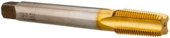 Hertel - 1/2-14 NPT, 4 Flute, Plug Chamfer, TiN Finish, High Speed Steel, Extension Pipe Tap - 6" OAL, 11/16" Shank Diam, 1-3/8" Thread Length - All Tool & Supply