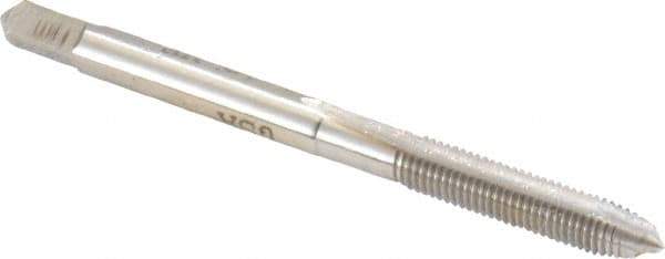 Hertel - #6-40 UNF, H2, 2 Flutes, Plug Chamfer, Bright Finish, High Speed Steel Spiral Point STI Tap - 2-3/8" OAL, 7/8" Thread Length - Exact Industrial Supply