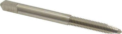 Hertel - #8-32 UNC, H2, 2 Flutes, Plug Chamfer, Bright Finish, High Speed Steel Spiral Point STI Tap - 2-3/8" OAL, 15/16" Thread Length - Exact Industrial Supply